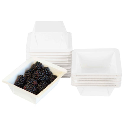 5.5 oz White Fruit Cup - 3.2" x 3.2" x 1.7" - 1200 Case