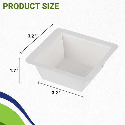 5.5 oz White Fruit Cup - 3.2" x 3.2" x 1.7" - 1200 Case