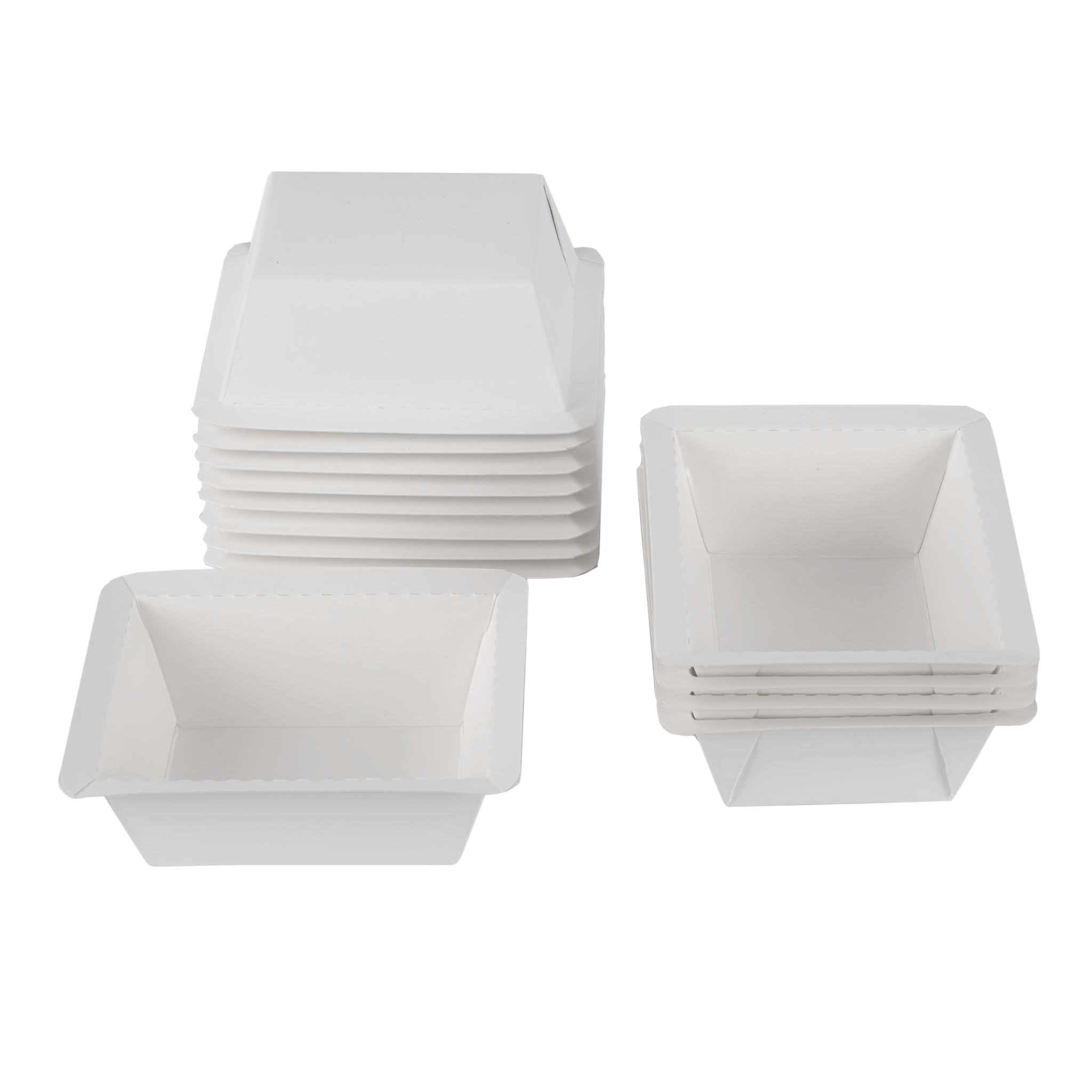 8 oz White Containers & Trays - 4